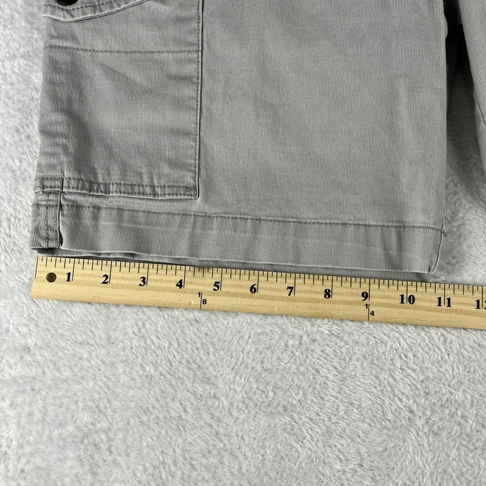 Chaps Cargo Shorts Men's 36 Gray Stretch Cotton Casual Outdoor Pocket